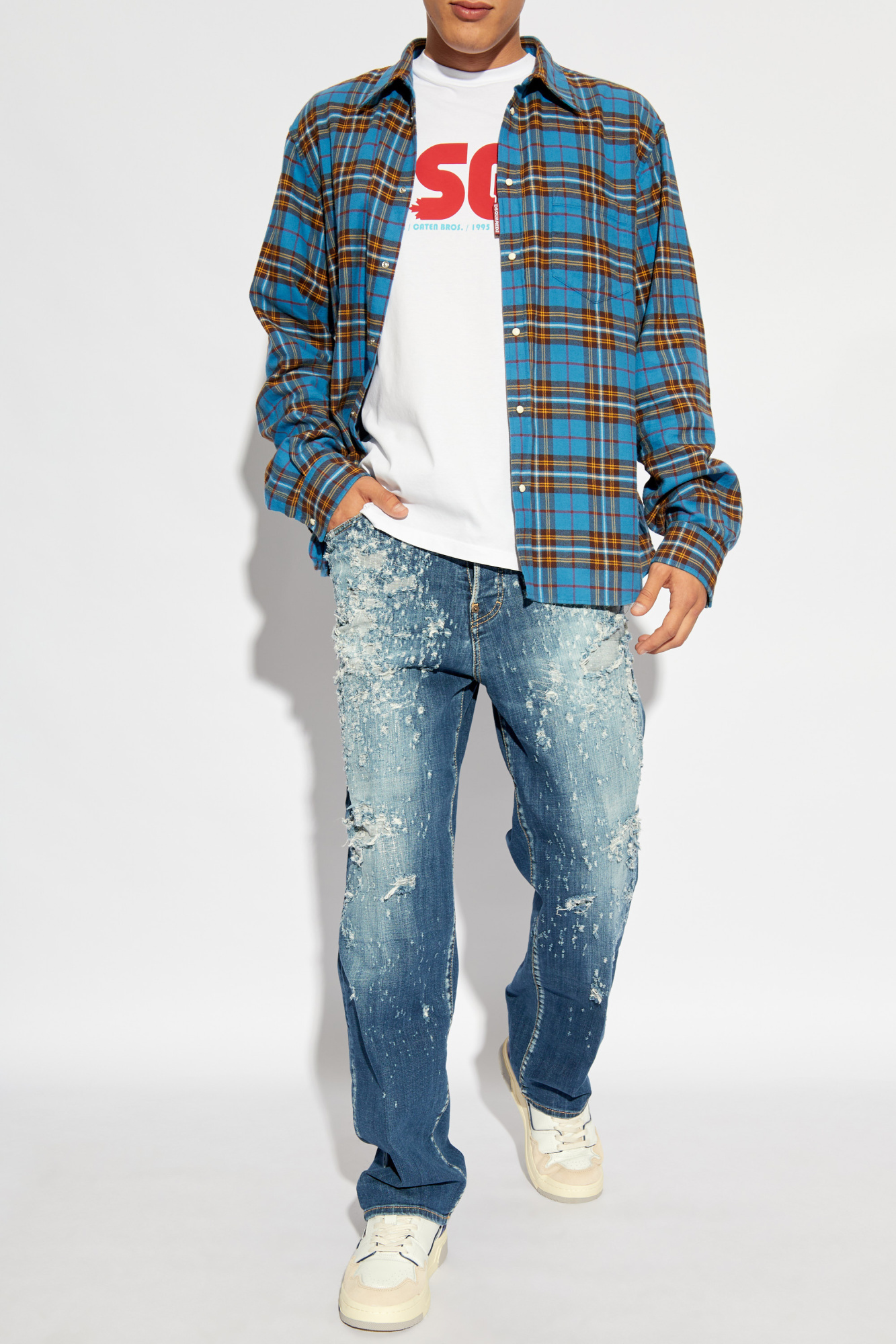 【DEARMINE】Disen Classic Check Shirt Check Shirts | Men's Checkered Shirt | Ben Sherman